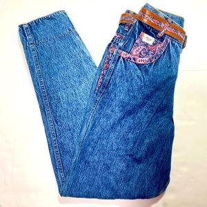 Kyoto 80’s Inspired/Mom Jean 100%Cotton‎ Patchwork/ High Rise Jeans NWOT Size 8